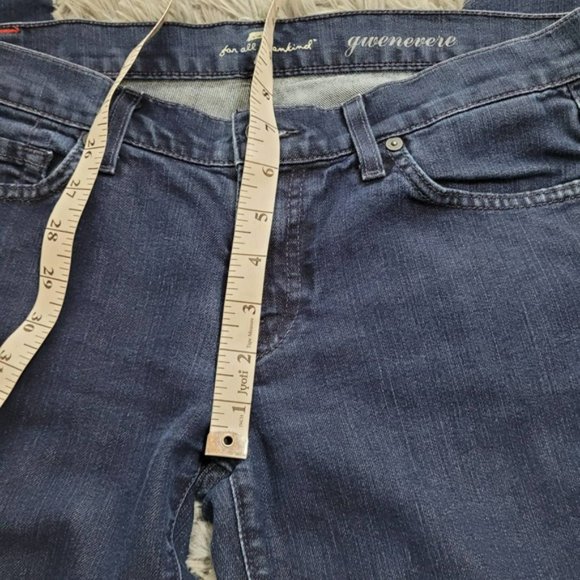 💙7 For All Mankind Gwenevere Jeans Dark Wash - Size 29 - Picture 7 of 9
